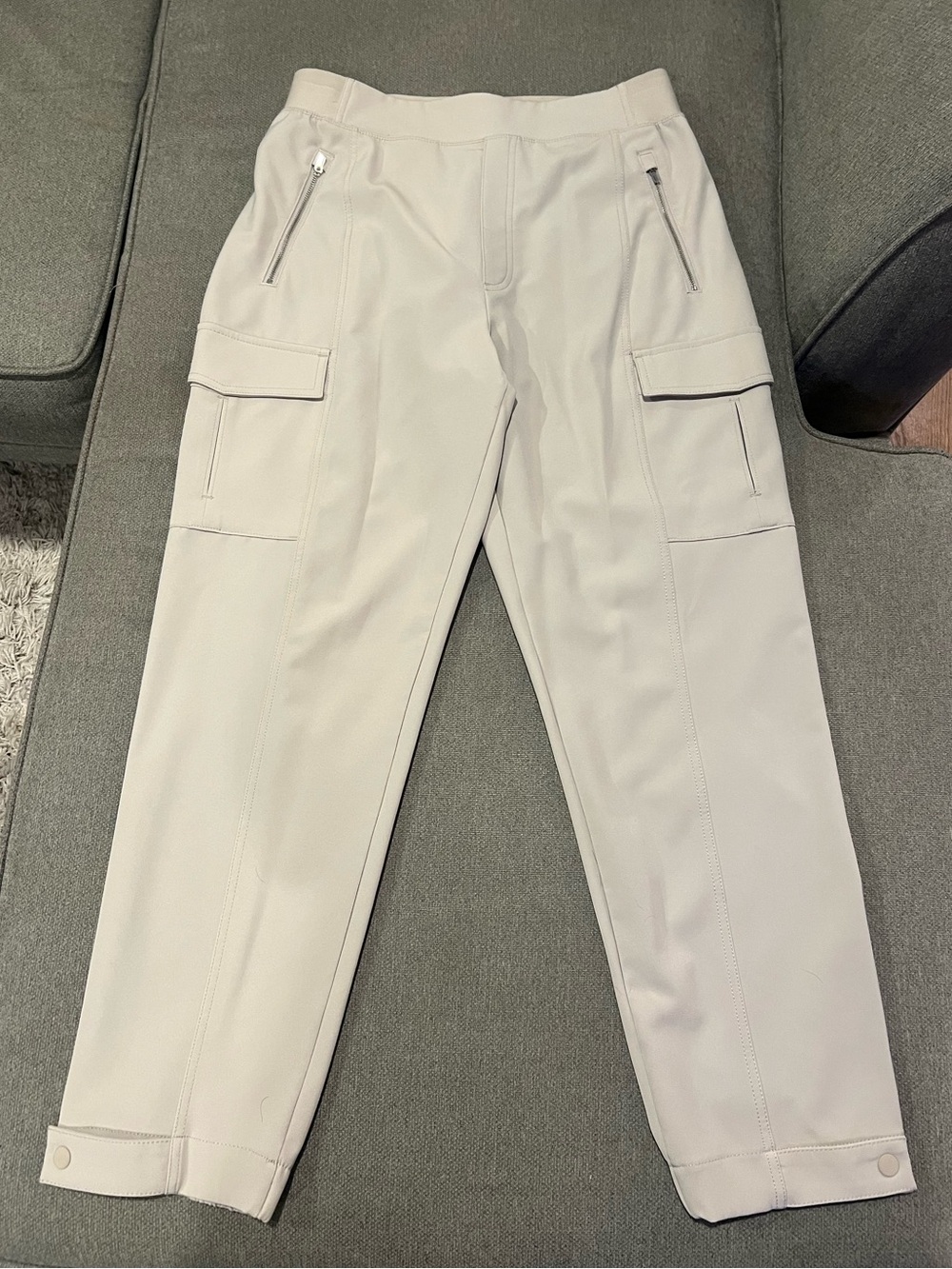 Athleta Women’s Cargo Style Pants in Light Cream - Comfortable Utility Style